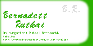 bernadett rutkai business card